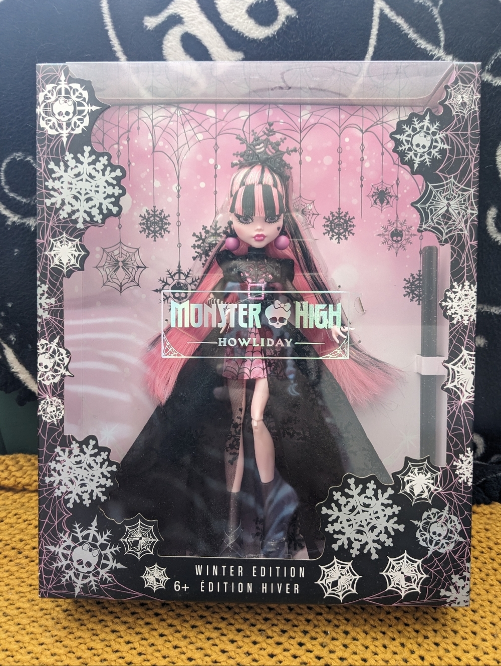 Monster High Howliday Doll in Pink and Black Winter Gown